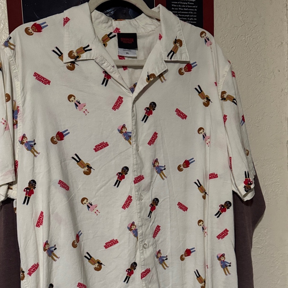 Stranger Things Netflix Button Down Shirt Unisex - image 3